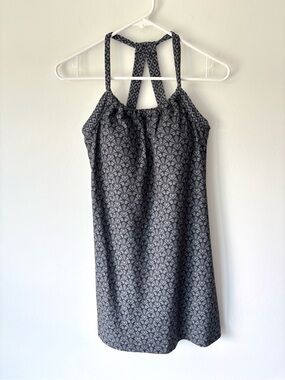 prAna Quinn Mini Athletic Dress Geometric Halter Neck Outdoor Activewear